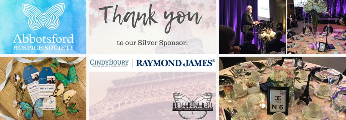 Silver Sponsor of the Abbotsford Hospice Society's Butterfly Ball