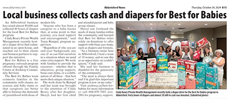 Diaper Drive Abby News